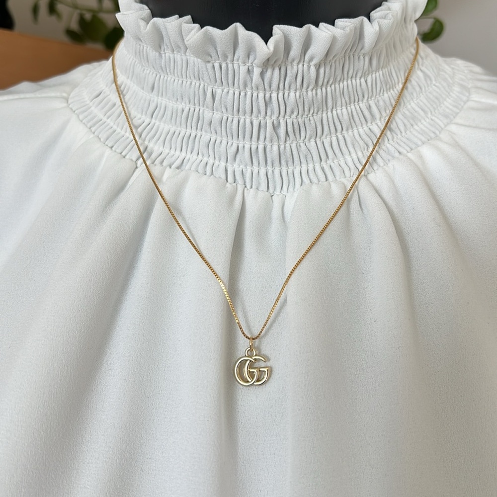 Gucci Gold GG Pendant Necklace